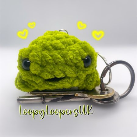 Green Cute Frog Crochet Keyring/Bag Charm