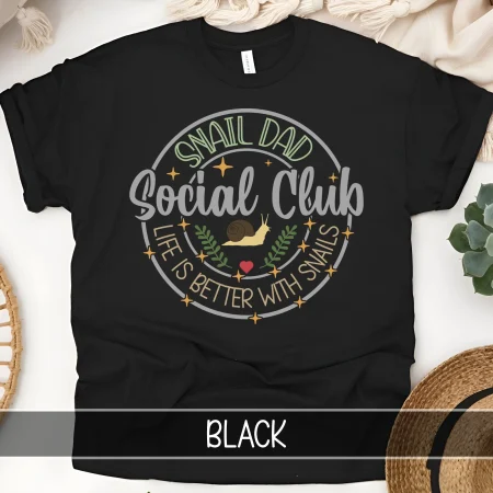 Snail Dad Social Club – Unisex Heavy Cotton Tee - Image 2