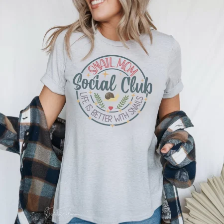 Snail Mom Social Club – Unisex Heavy Cotton Tee - Image 8