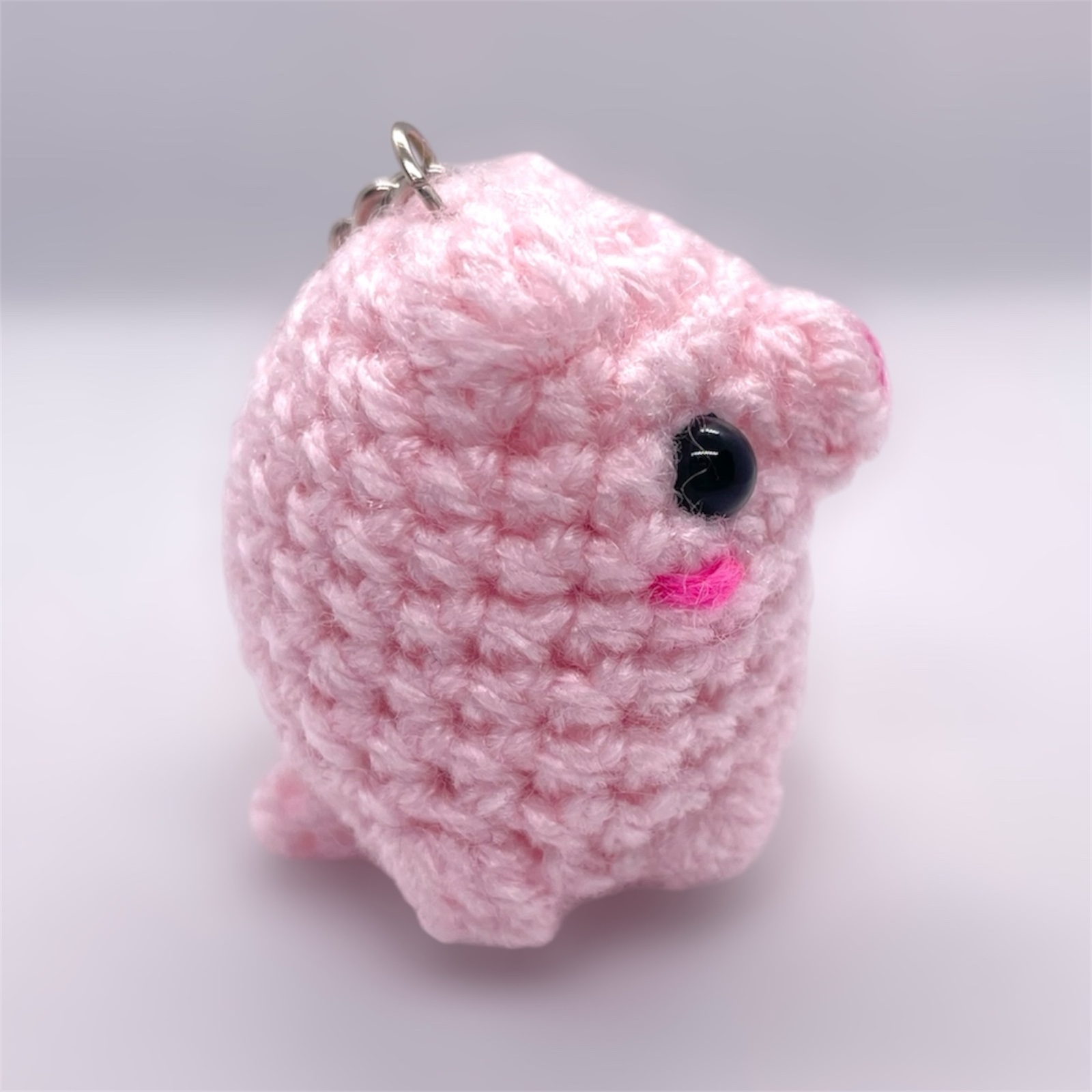 Pink Pig Crochet Keyring/Bag Charm