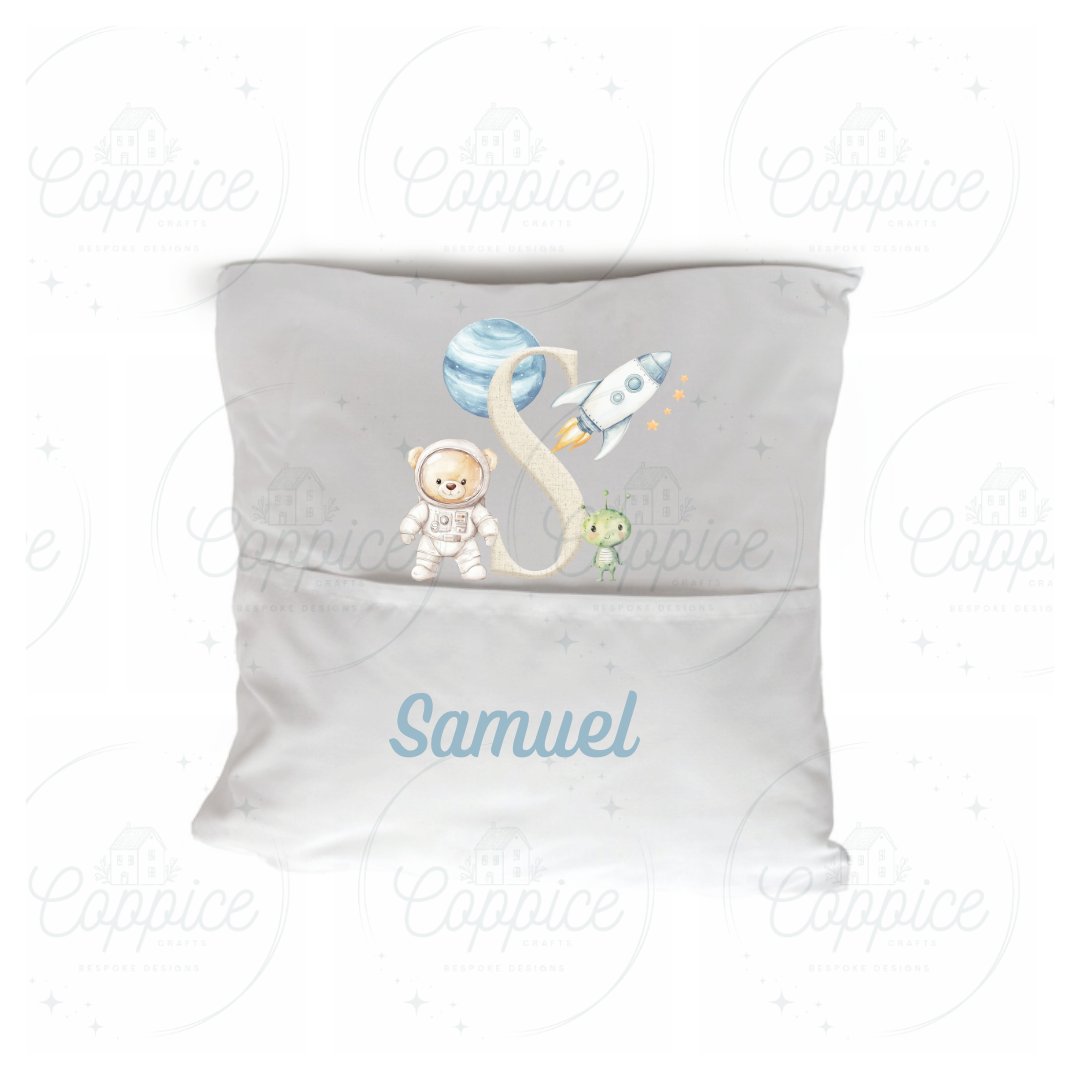 Personalised reading pocket pillow case