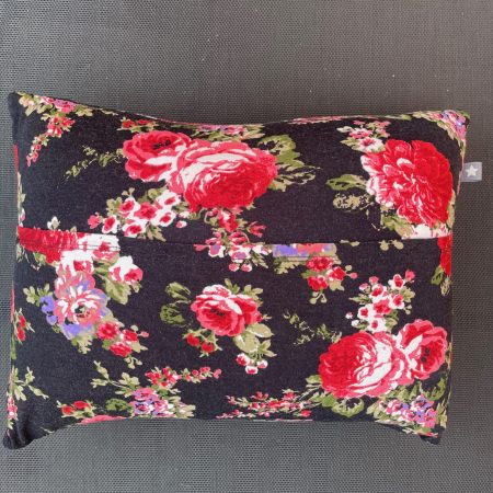Mini pillow with removable cover ("Rose Garden")