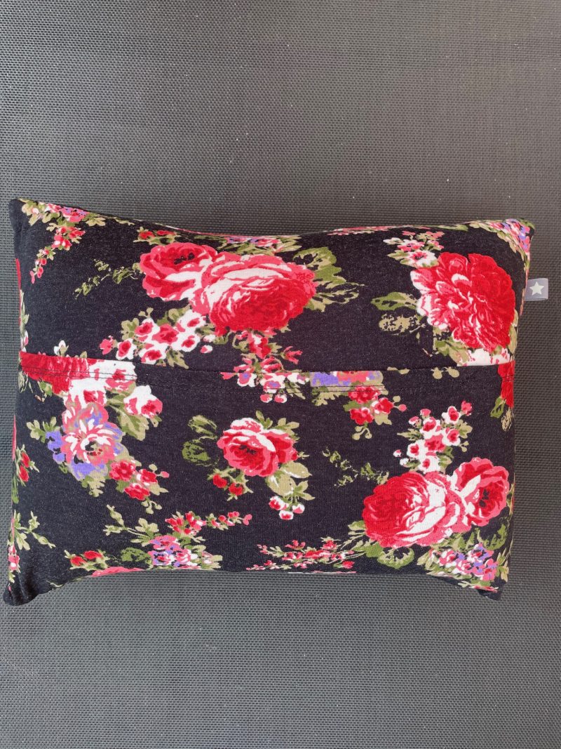 Mini pillow with removable cover ("Rose Garden")