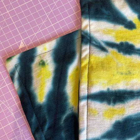 Mini pillow with removable cover ("Acid Whorl")