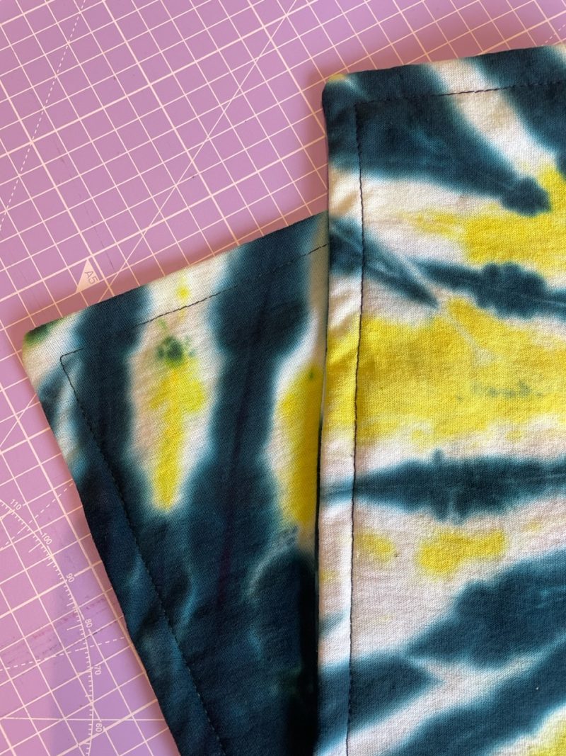 Mini pillow with removable cover ("Acid Whorl")