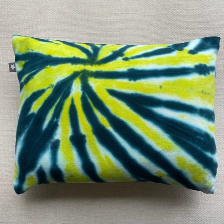 Mini pillow with removable cover ("Acid Whorl")