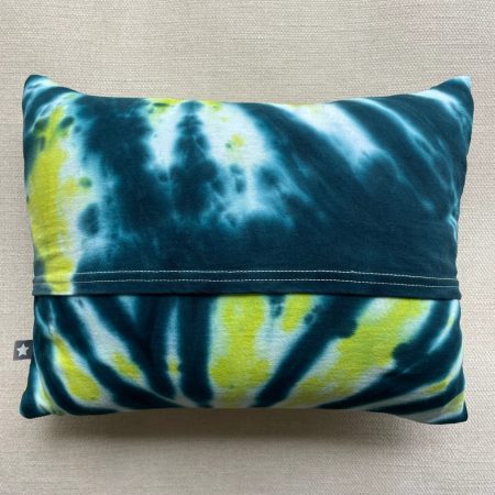 Mini pillow with removable cover ("Acid Whorl")