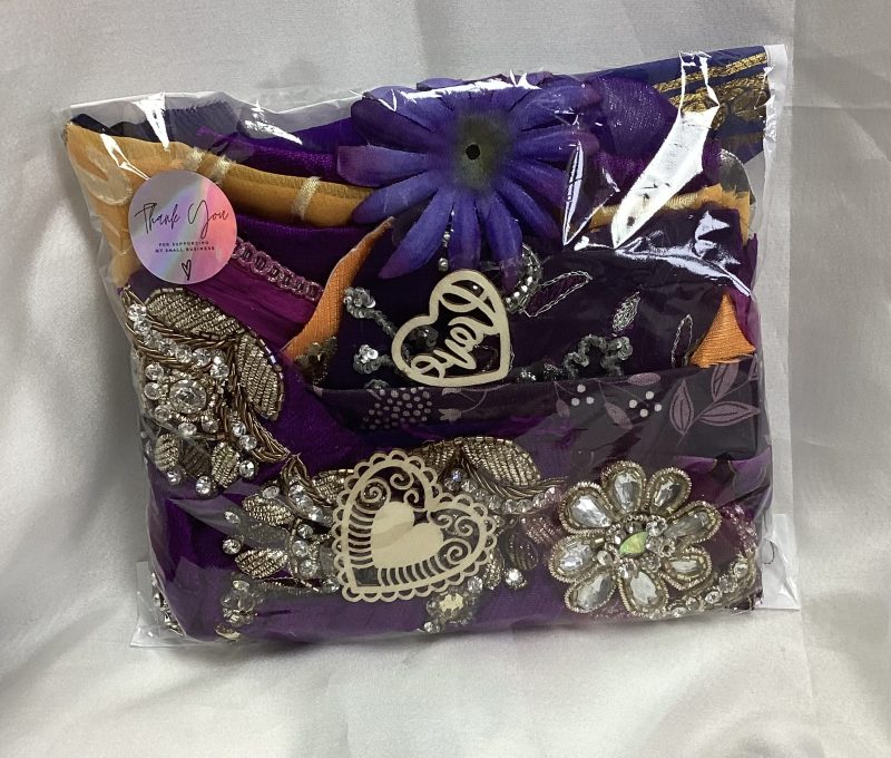 Sari fabric scrap pack