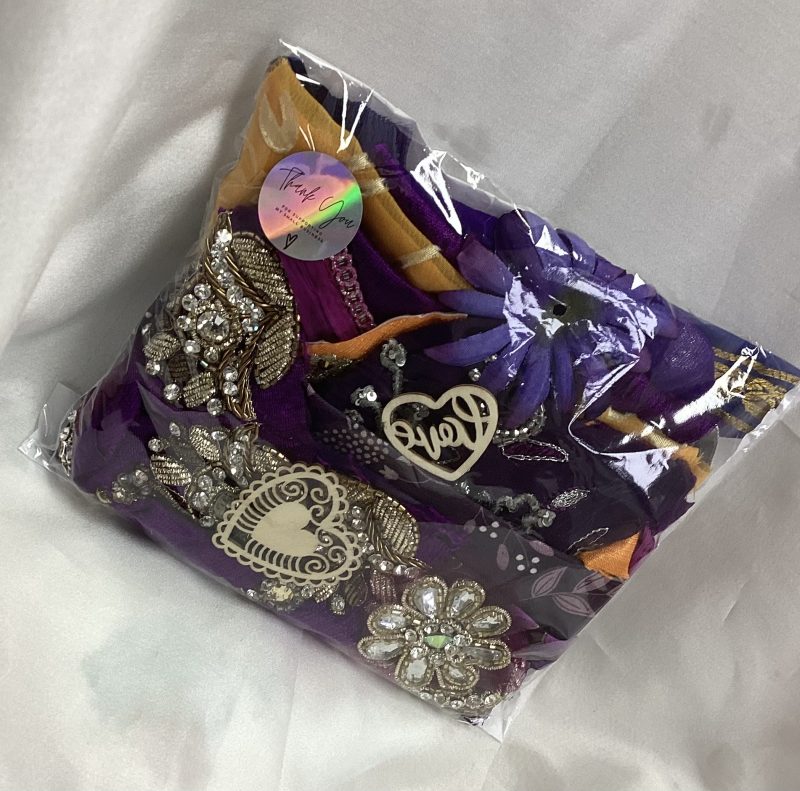 Sari fabric scrap pack