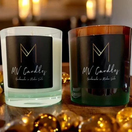 Amber Nectar 220 gram Scented Candle in a Glass Container