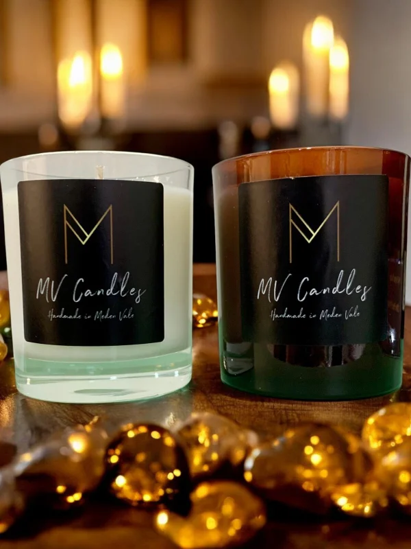 Amber Nectar 220 gram Scented Candle in a Glass Container