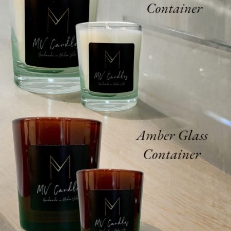 Dark Honey and Tobacco 220 gram Scented Candle in a Glass Container