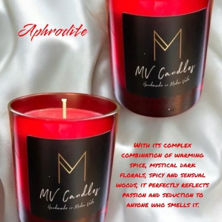 Aphrodite 220 gram Scented Candle in Glass Container