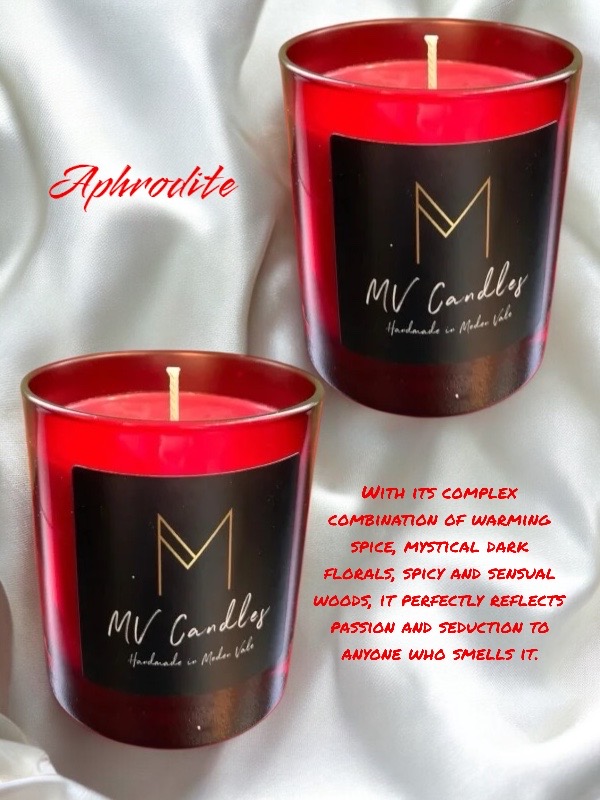 Aphrodite 220 gram Scented Candle in Glass Container