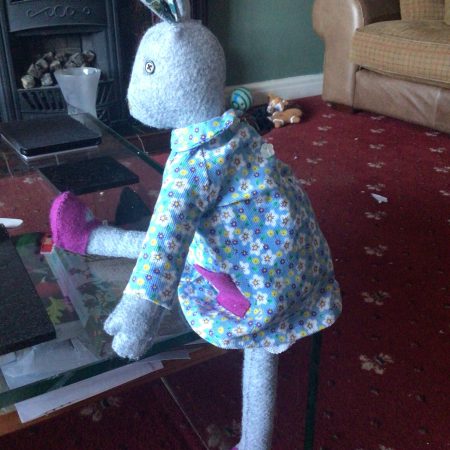 Luna Lapin a handmade felt rabbit
