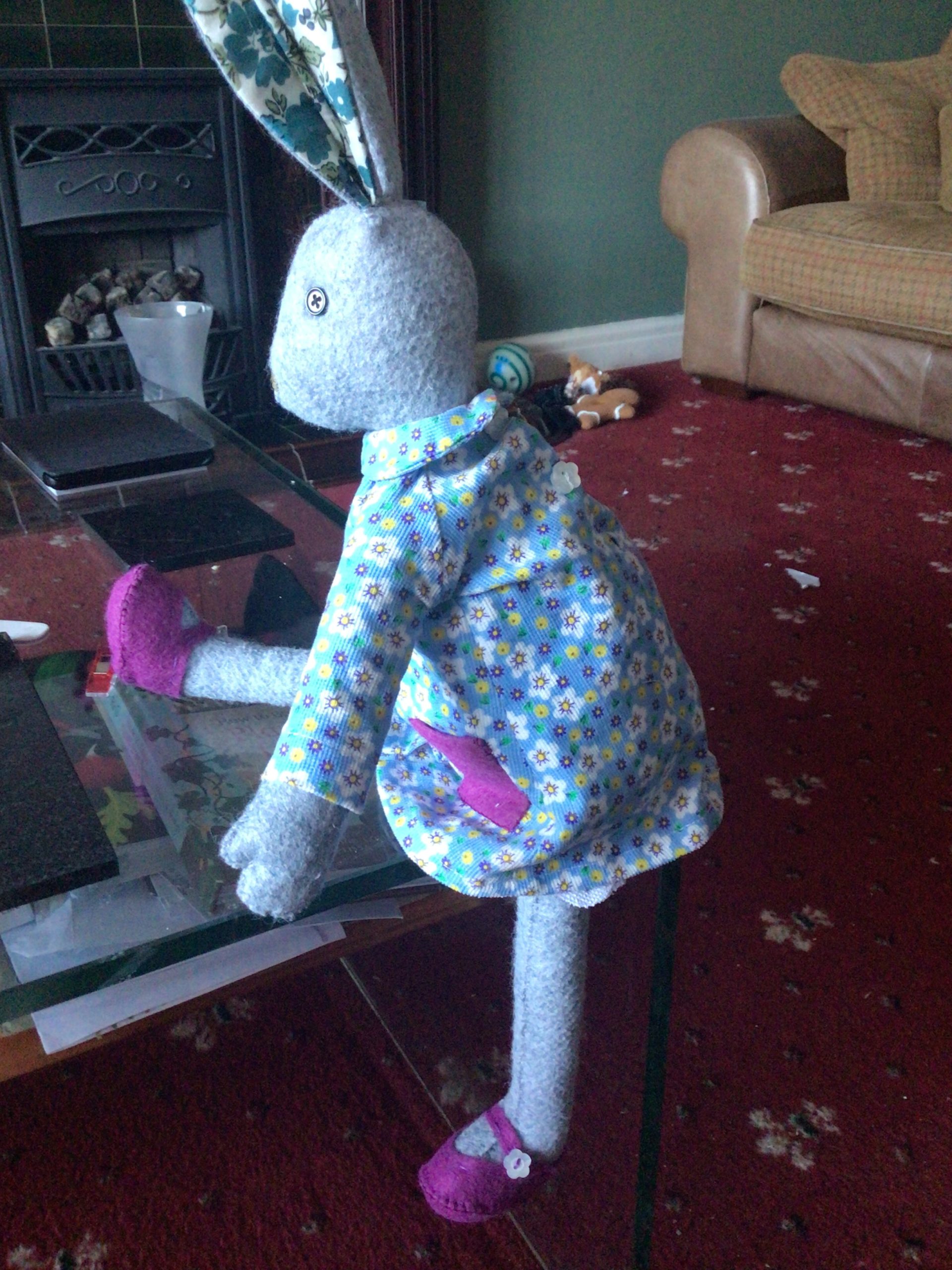 Luna Lapin a handmade felt rabbit