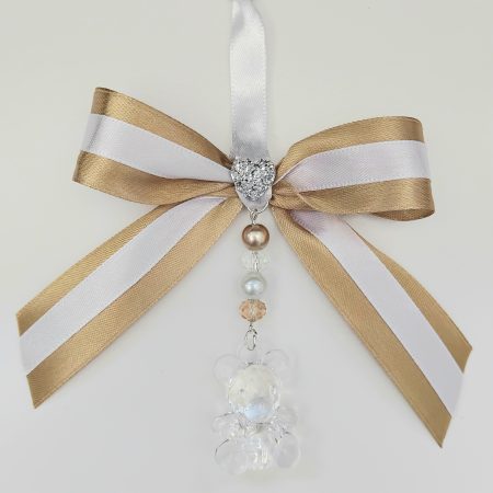 Light gold Pram Charm,Teddy pram charm,New Baby gift,Baby shower gift