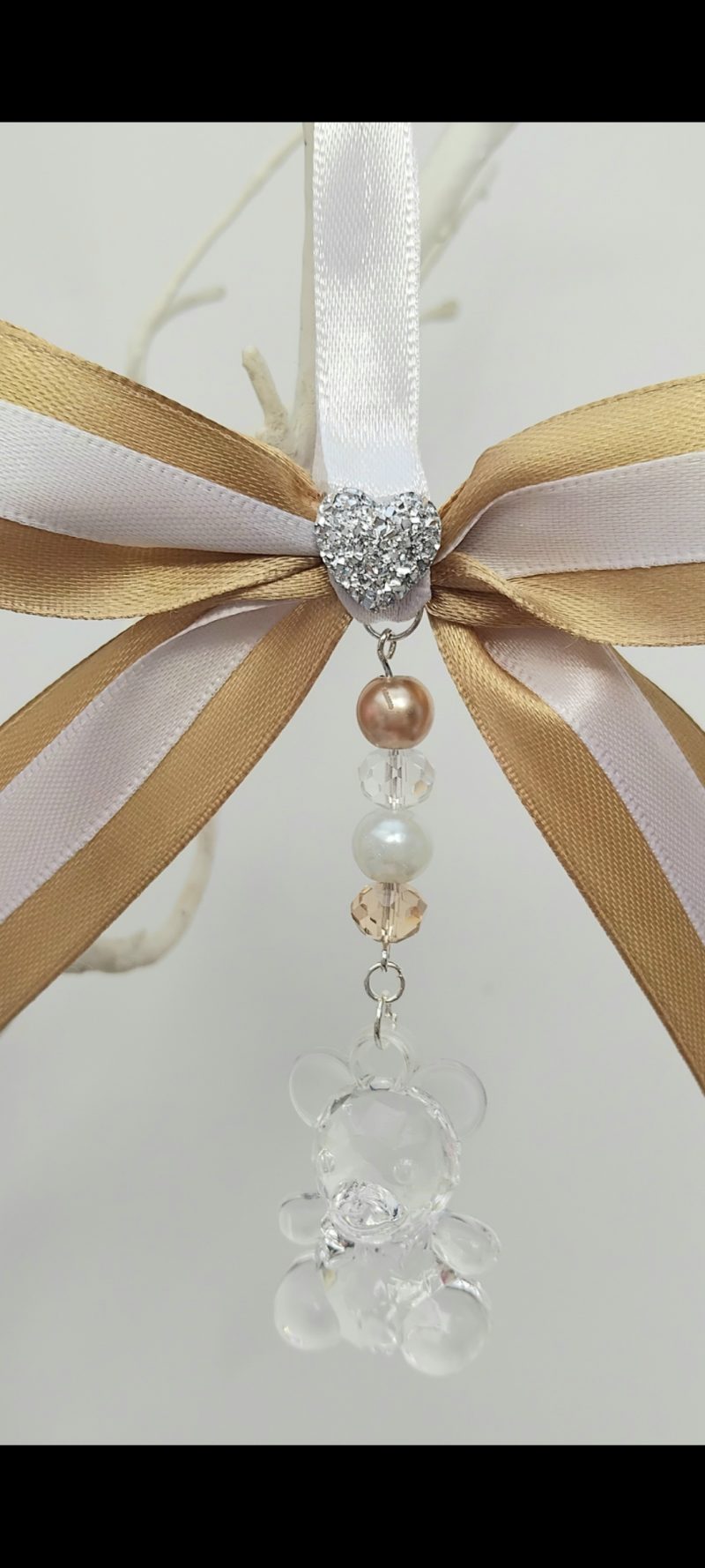Light gold Pram Charm,Teddy pram charm,New Baby gift,Baby shower gift