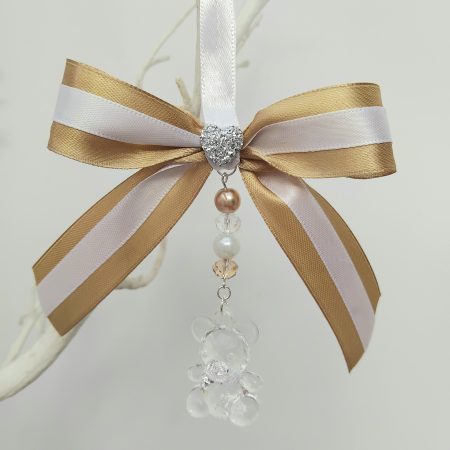 Light gold Pram Charm,Teddy pram charm,New Baby gift,Baby shower gift