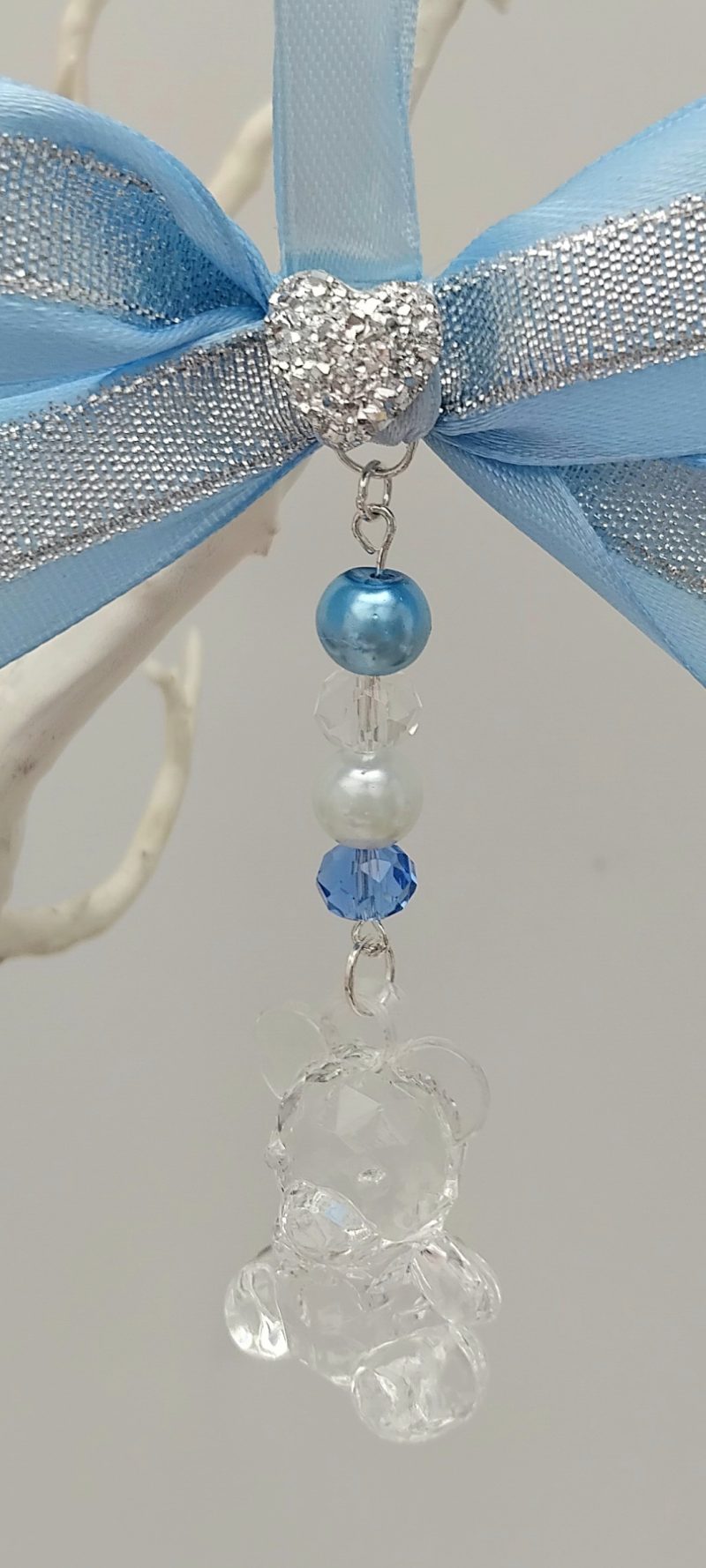 Blue Pram Charm,Teddy pram charm,New Baby gift,Baby shower gift