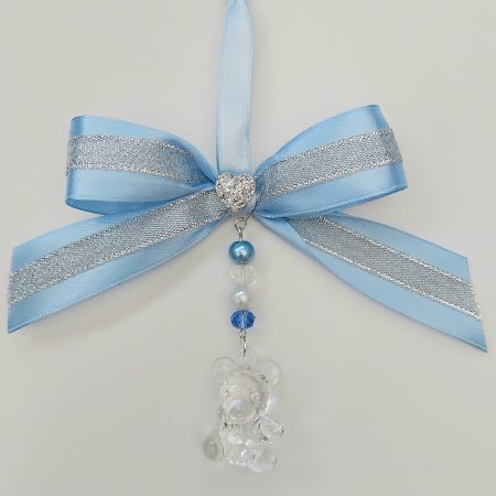 Blue Pram Charm,Teddy pram charm,New Baby gift,Baby shower gift