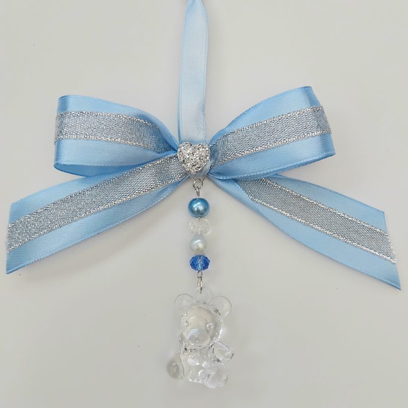 Blue Pram Charm,Teddy pram charm,New Baby gift,Baby shower gift