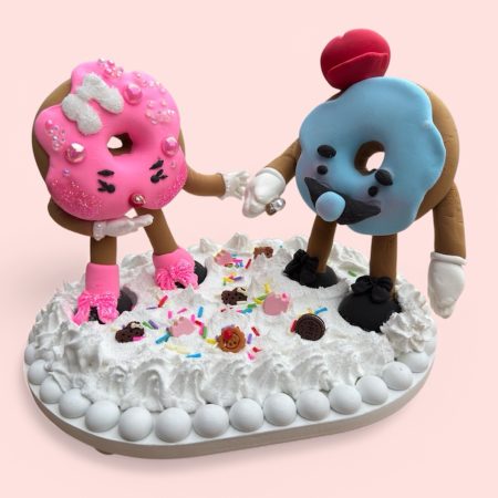Unique Handmade Donut Couple
