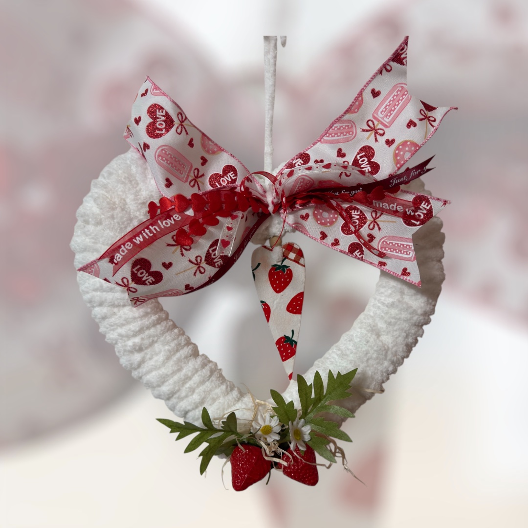 Woollen Heart Door Hanger