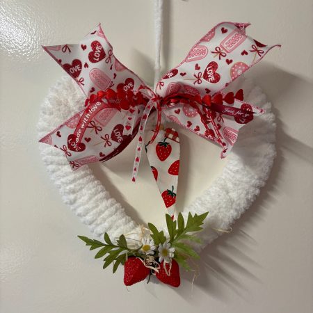 Woollen Heart Door Hanger