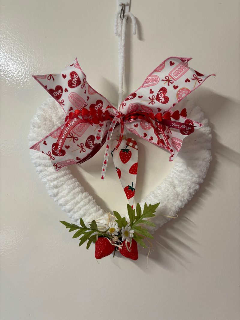 Woollen Heart Door Hanger