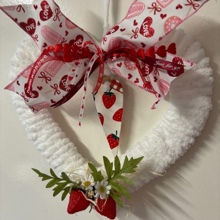 Woollen Heart Door Hanger