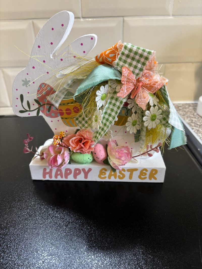 Rustic Bunny Shaped Ornament