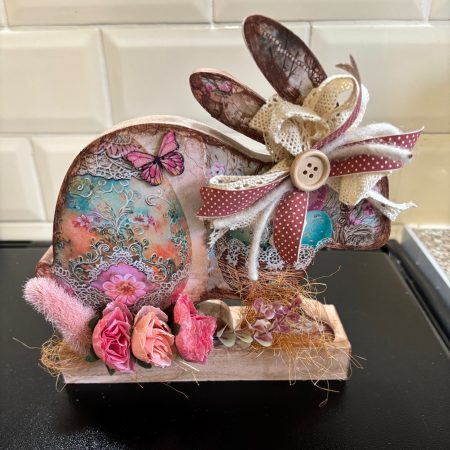 Rustic Bunny Shaped Ornament