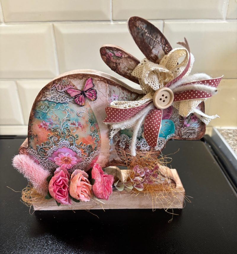 Rustic Bunny Shaped Ornament