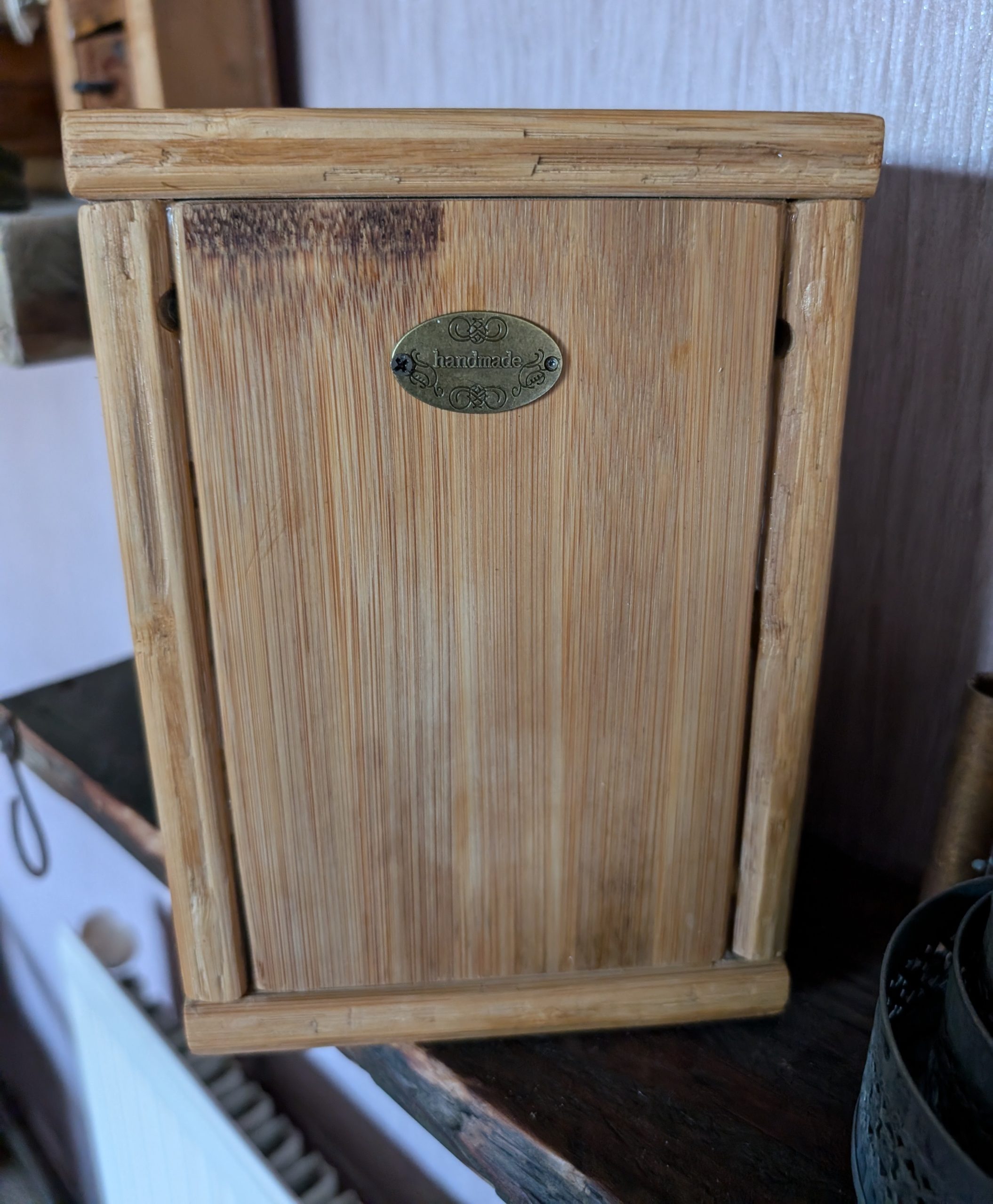 Handmade recycled wooden miniature drawers