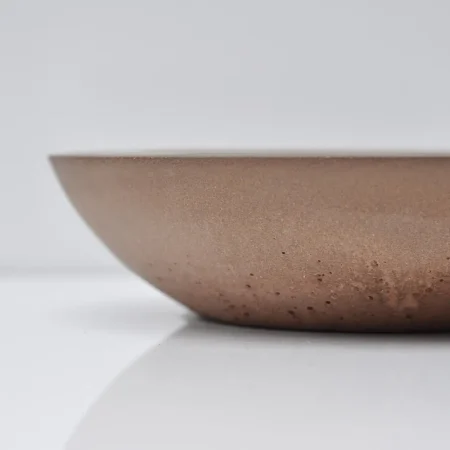 Shallow Concrete Bowl | Terracotta Orange Brutalistic Accessory Bowl | Chunky Key Bowl | Modern Home - Image 8