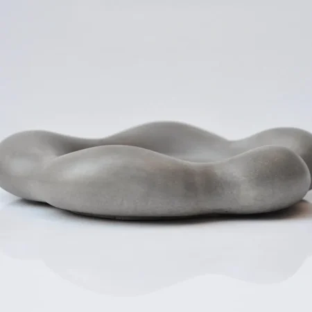 Concrete Key Tray | Chunky Flower Jewellery Tray | Shallow Beton Accessory Bowl | Cement Candle Tray - Image 2