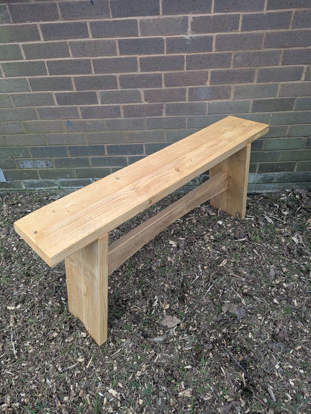Handcrafted Rustic Garden Bench - Natural Wood Outdoor Seating for Patio & Deck