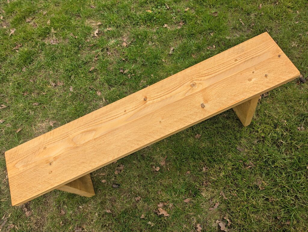 Handcrafted Rustic Garden Bench - Natural Wood Outdoor Seating for Patio & Deck