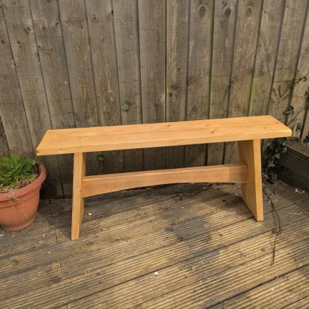 Handcrafted Rustic Garden Bench - Natural Wood Outdoor Seating for Patio & Deck