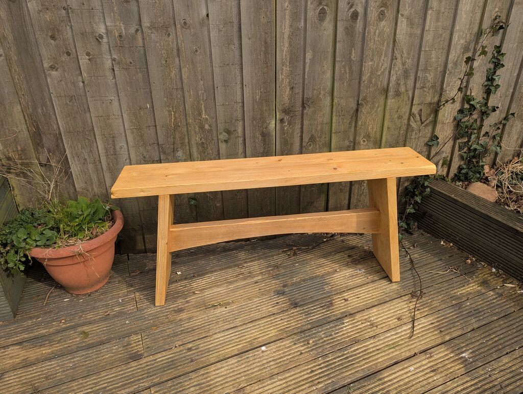 Handcrafted Rustic Garden Bench - Natural Wood Outdoor Seating for Patio & Deck