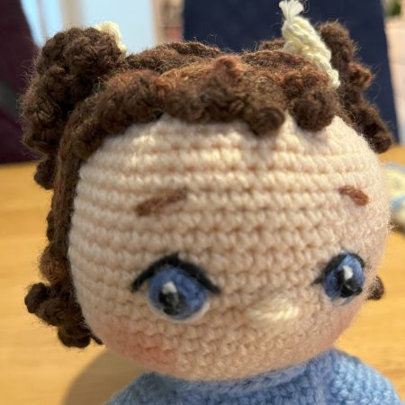 Unique, personalised bespoke 'mini me' hand crafted crocheted doll £60