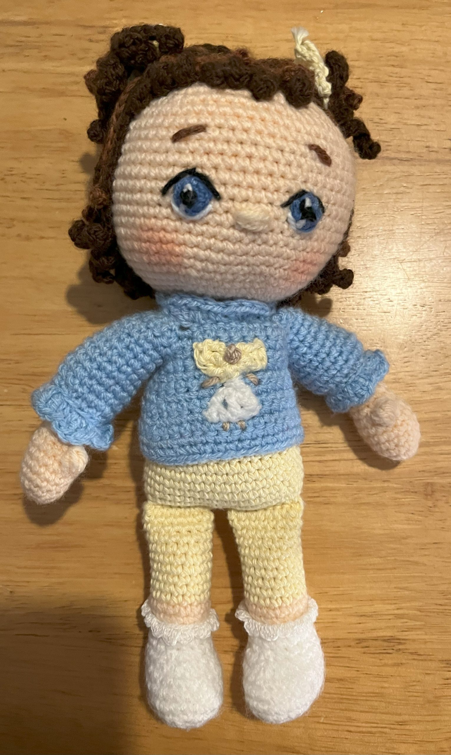 Unique, personalised bespoke 'mini me' hand crafted crocheted doll £60