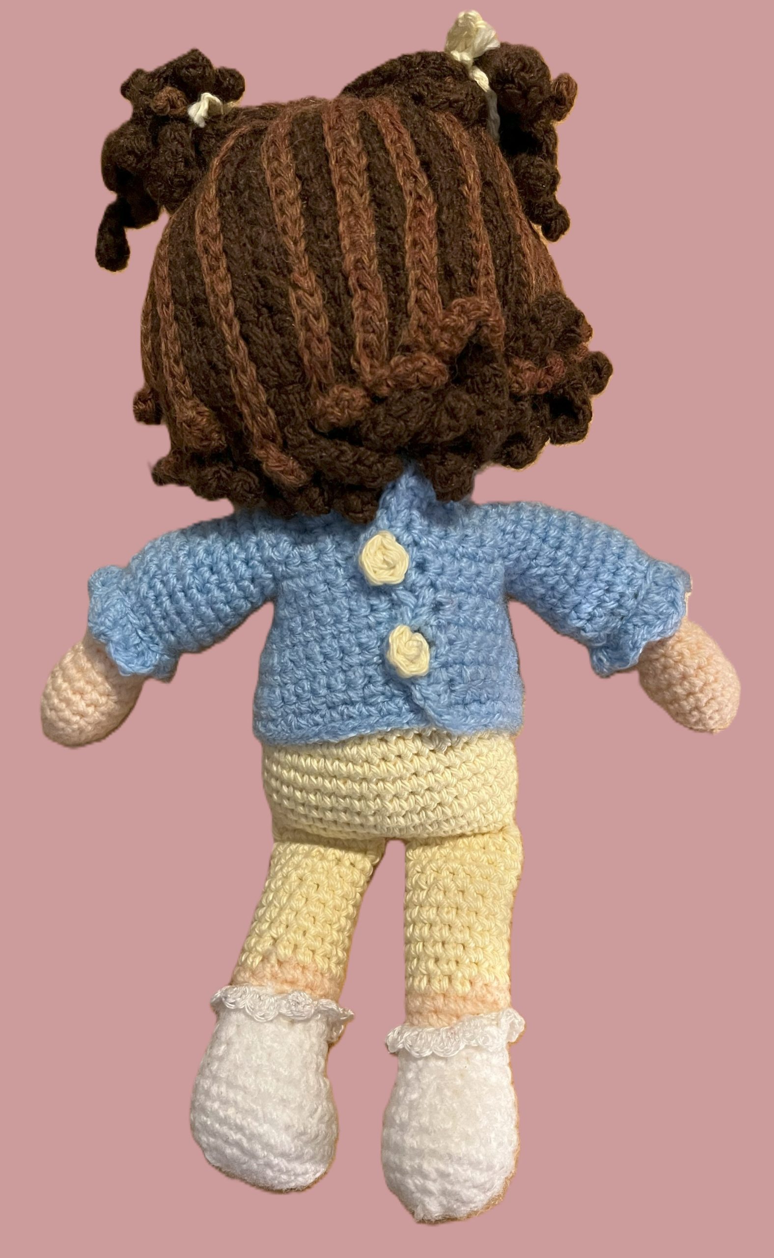 Unique, personalised bespoke 'mini me' hand crafted crocheted doll £60