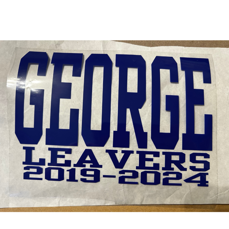 Personalised 2026 school Leavers Shirt iron on transfer, Year 6, Year 11, Colour choices available