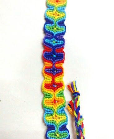 Funky Rainbow Wave Bracelet - Handmade