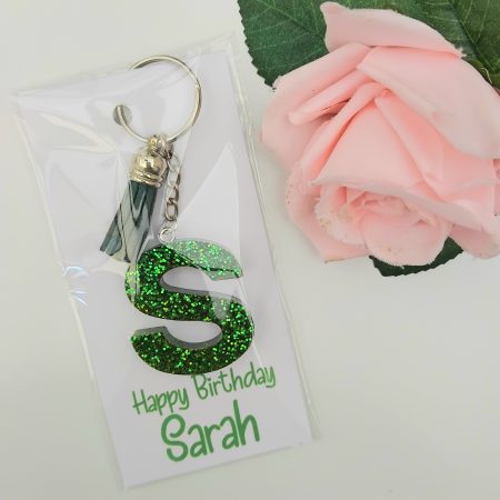 Resin initial keyring, resin glitter initial keyring,resin initial keychain, resin letter keyring