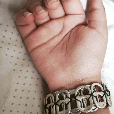 Handmade Metallic Upcycled Bracelet