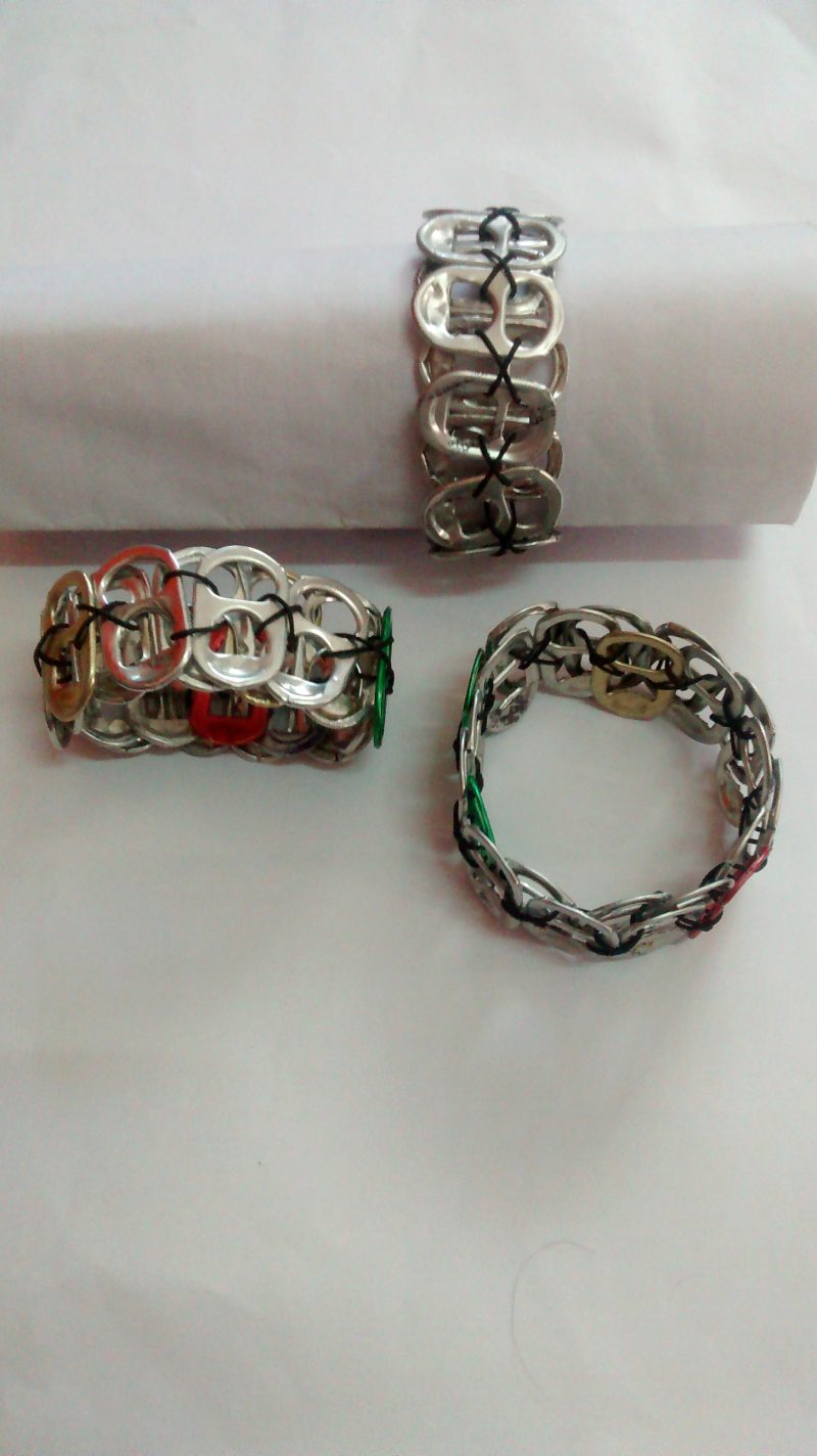 Handmade Metallic Upcycled Bracelet