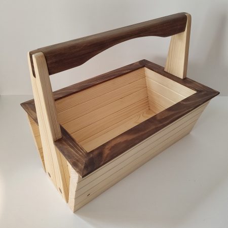 Handmade Wooden Garden Trug Basket and Indoor/Outdoor Planter - Image 5